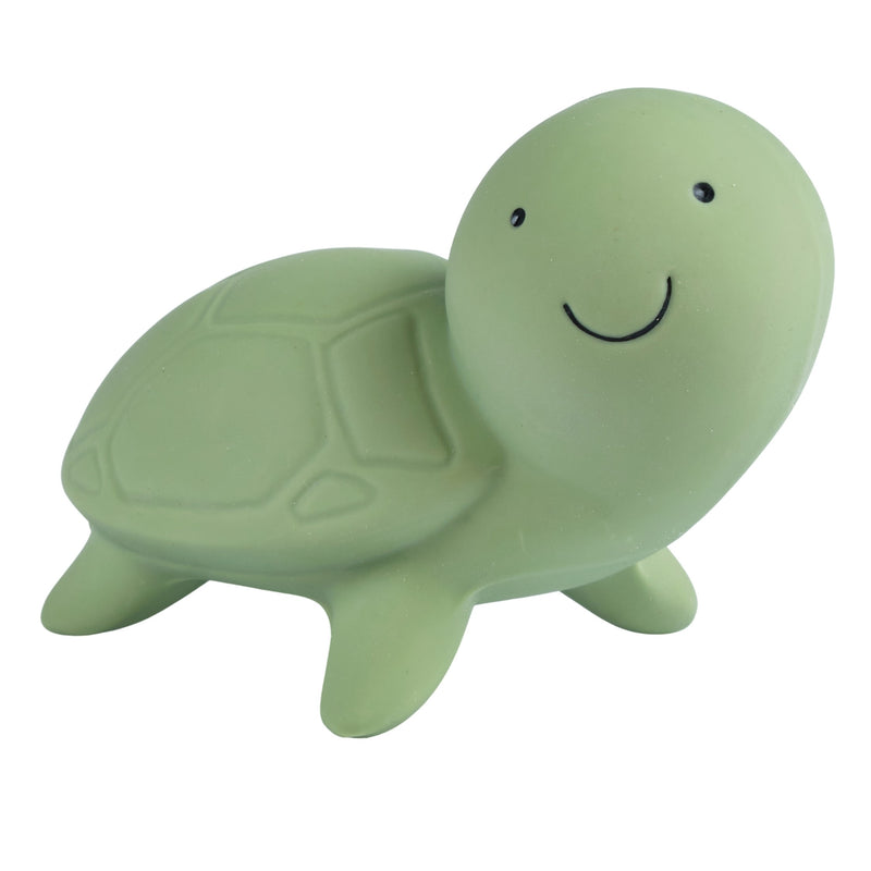 turtle natural rubber baby rattle and bath toy