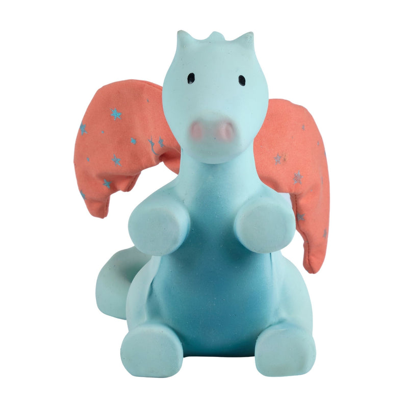 Sunrise Dragon Organic Natural Rubber Rattle With Crinkle Wings