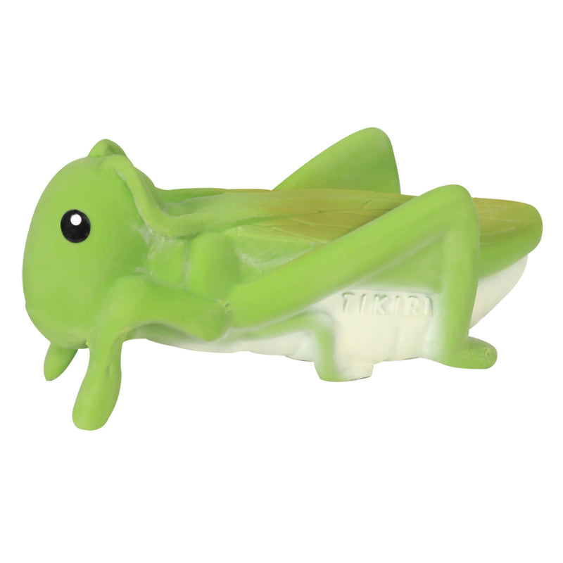 Grasshopper Natural Rubber Teether, Rattle & Bath Toy