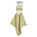 Crocodile Comforter-Olive Green Muslin with Organic Natural Rubber Teether